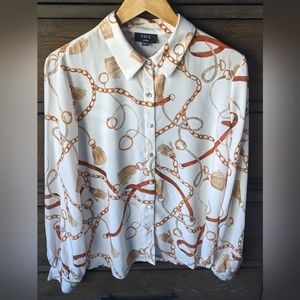 VICI off white blouse with rope and chain design